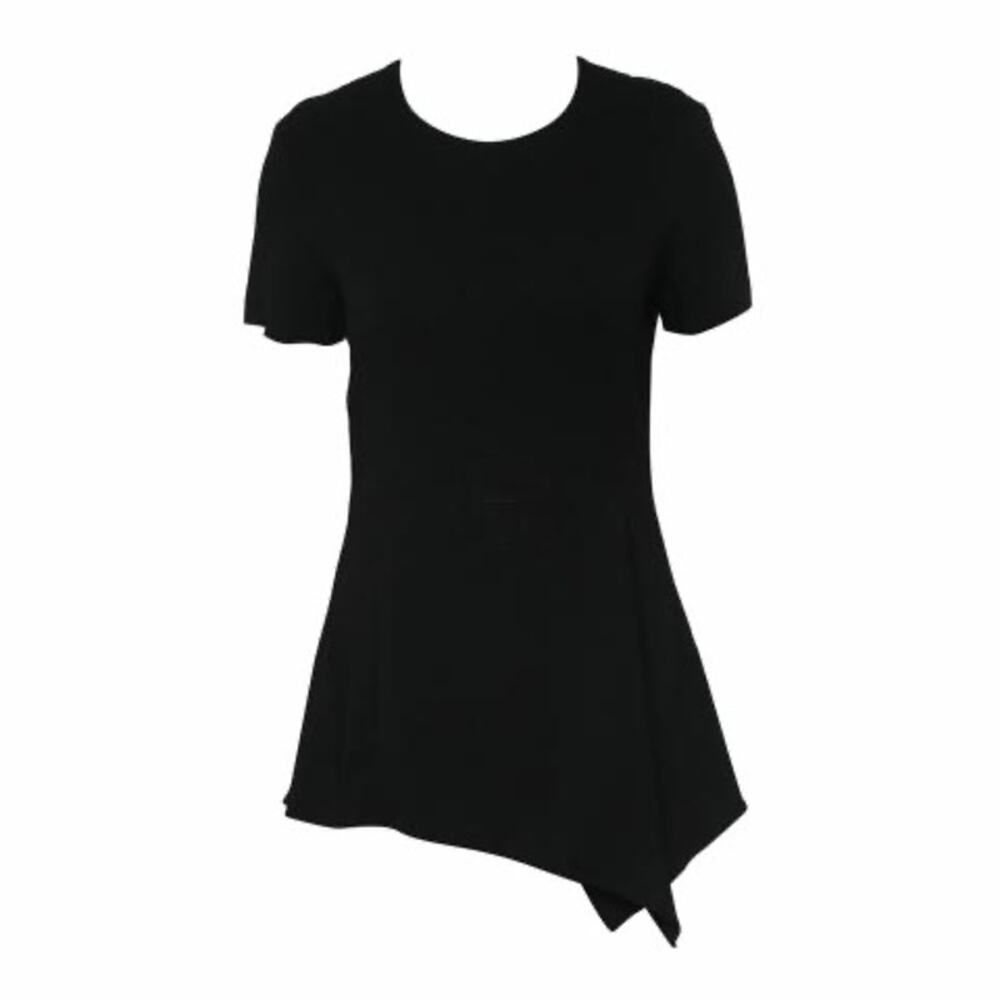 ROSETTA GETTY Black Top Womens Size 6 Asymmetrical Holiday Party Formal Classic